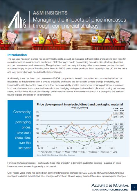 impact of price increases in commercial strategy