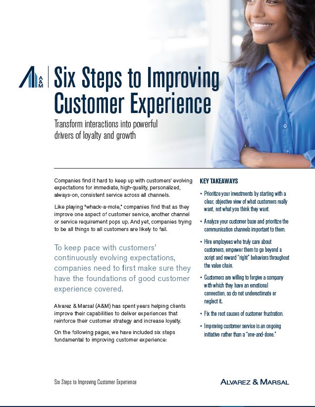 Corporate Performance Improvement | Improving Customer Experience