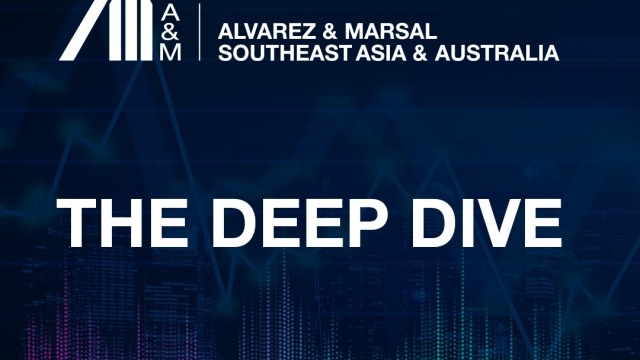 dark blue background with text in white that reads "The Deep Dive". The A&M South East Asia and Australia logo is above the text also in white.