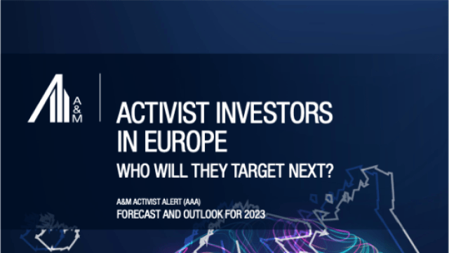 A&M Activist Alert for Europe | Forecast and Outlook for 2023