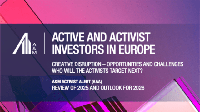 A&M Activist Alert for Europe | Review of 2025 and outlook for 2026